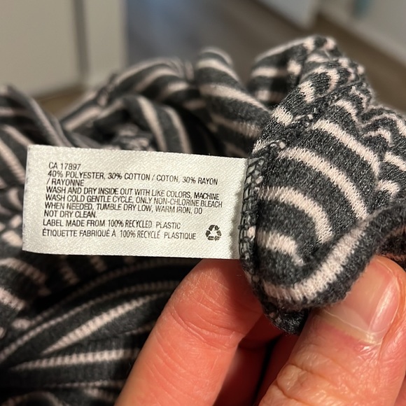 Long Sleeve Striped Henley Drop Shoulder - Picture 5 of 6